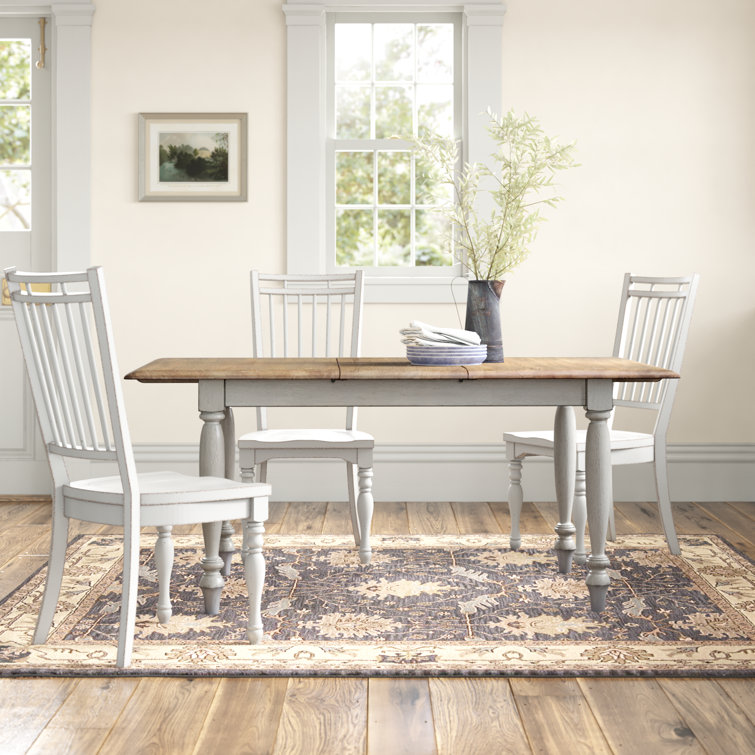 Isabell extendable solid store wood dining set